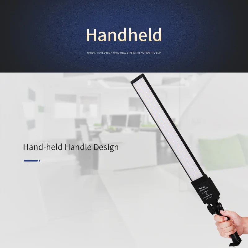 Photography Studio LED Lighting Kit Dimmable LED Video Light Handheld Fill Light With Light Stand 24W 3200K-5500K Photographic