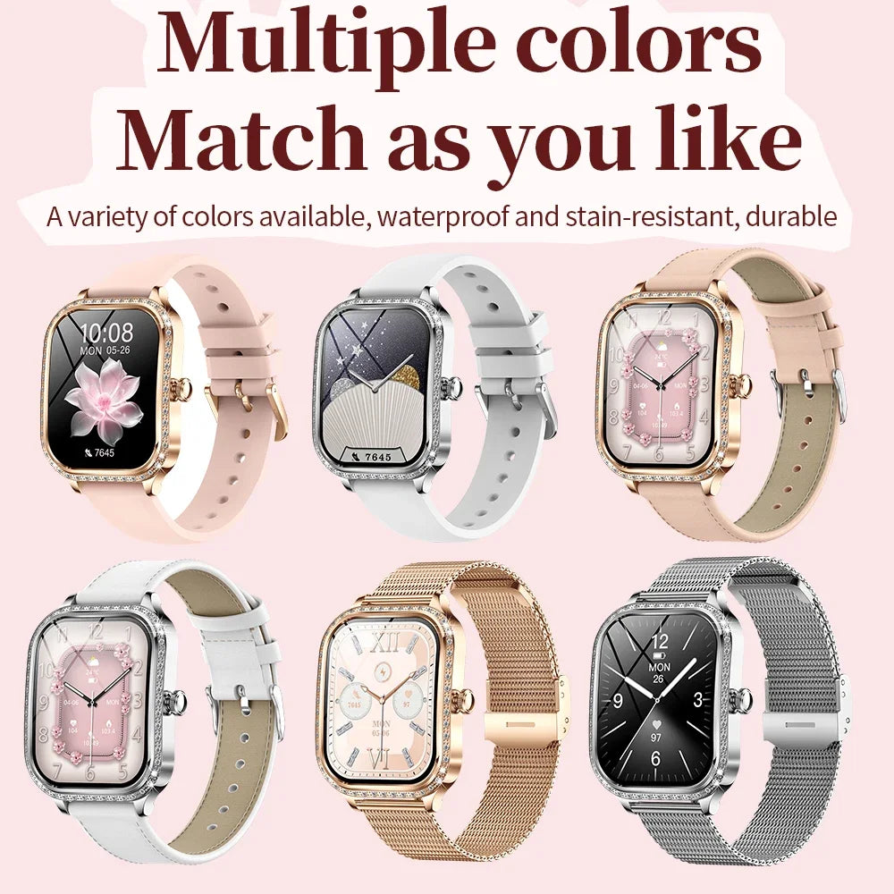 Women's Bluetooth Call Smartwatch With Curved Screen Waterproof