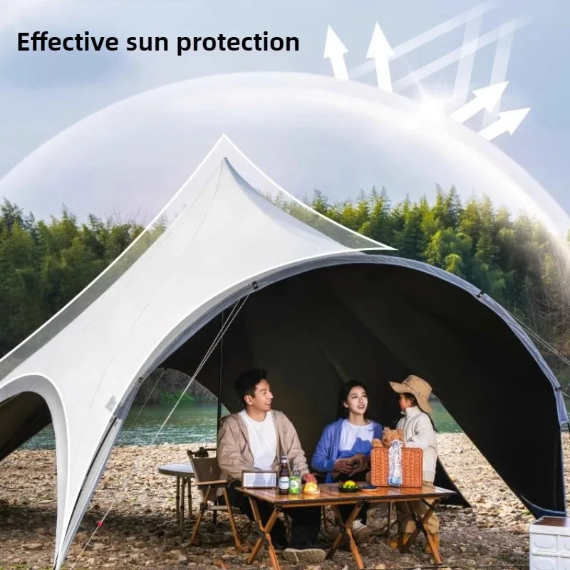 Outdoor Butterfly-shaped Sun Shelter Waterproof Portable Folding Shelter Large Camping Lightweight Tent Camp Travel Equipment