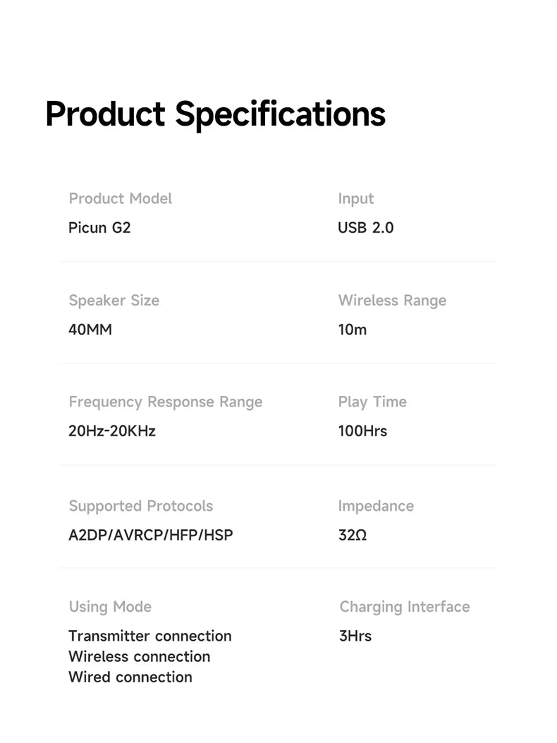 Picun Wireless Gaming Headset with Enc Microphone and Low Latency