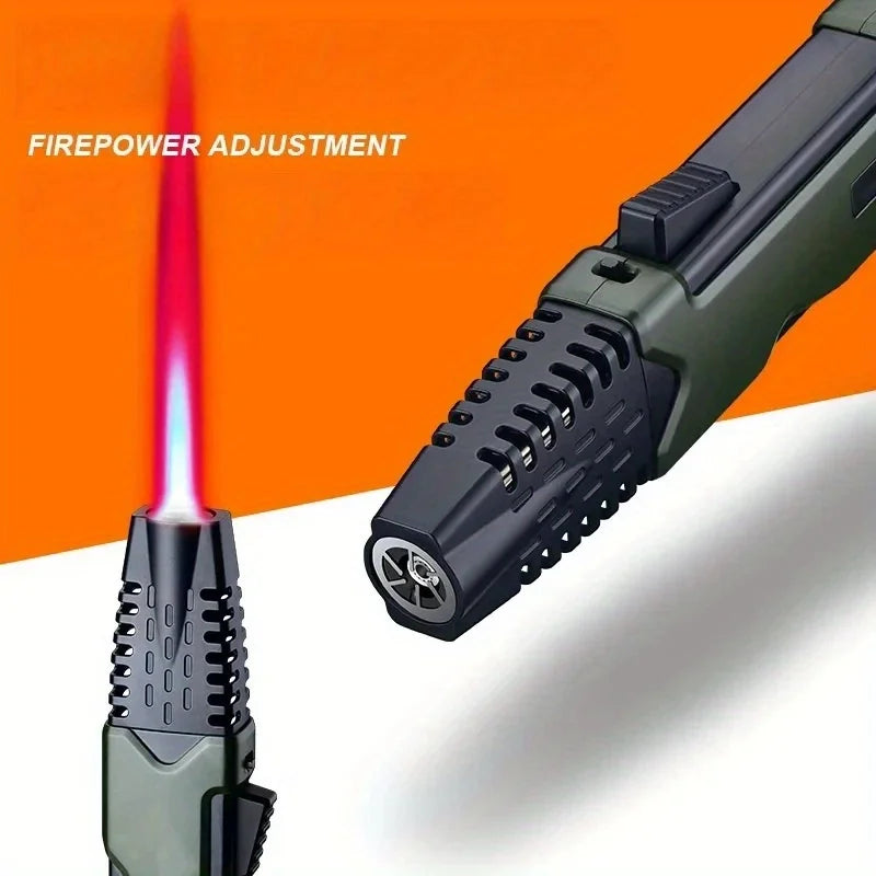 TopFlames Windproof Butane Torch Lighter 1300 Degree Red Jet Flame