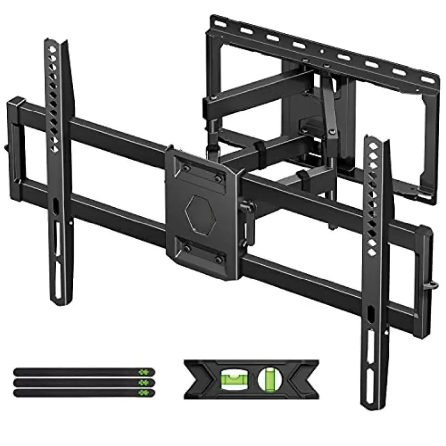 Full Motion TV Wall Mount for Most 42-90 inch Flat Screen/LED/4K, TV Mount Bracket Dual Swivel Articulating Tilt 6 Arms, Max 16" Wood Studs, VESA 600x400mm, Holds up to 132lbs