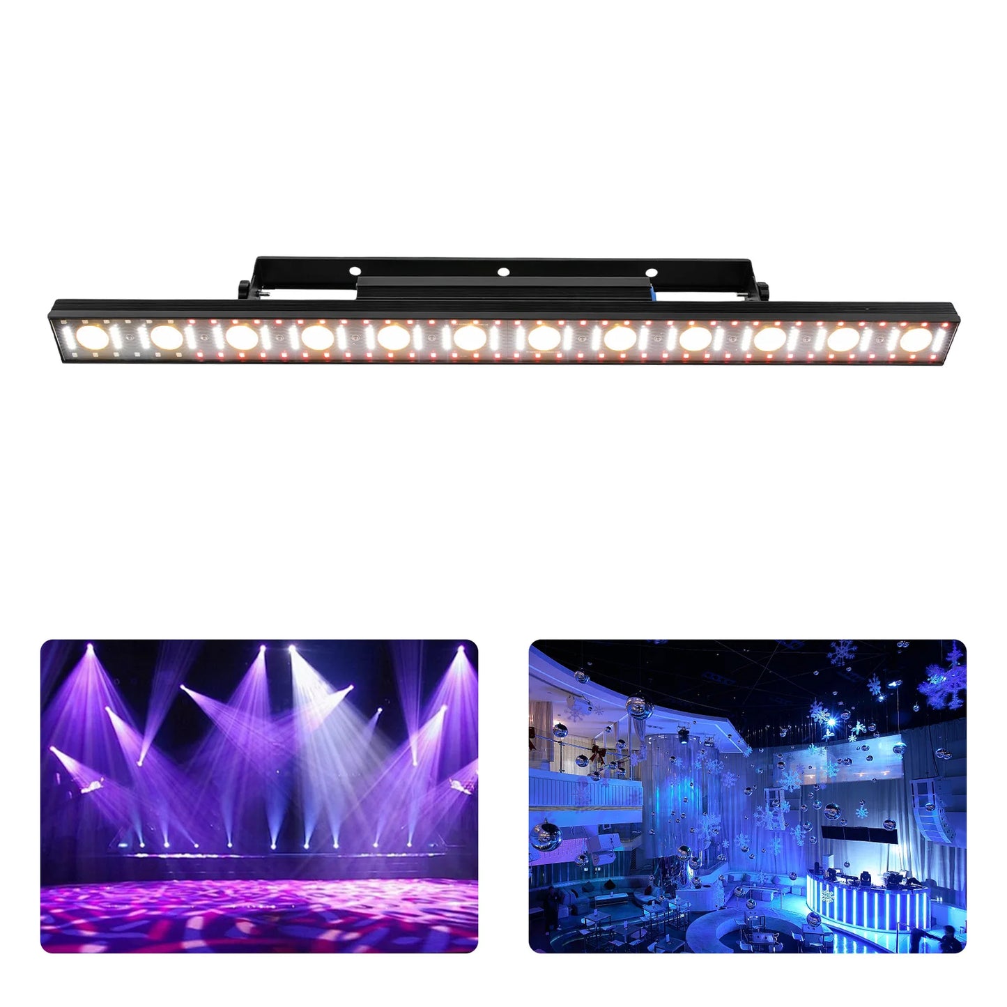 Stage Light Bar 40" 120W 12 LED 3 in 1 RGB Stage DJ Light Bar Wall Wash Lights DMX Beam Wash Strobe Matrix Effect Club Light