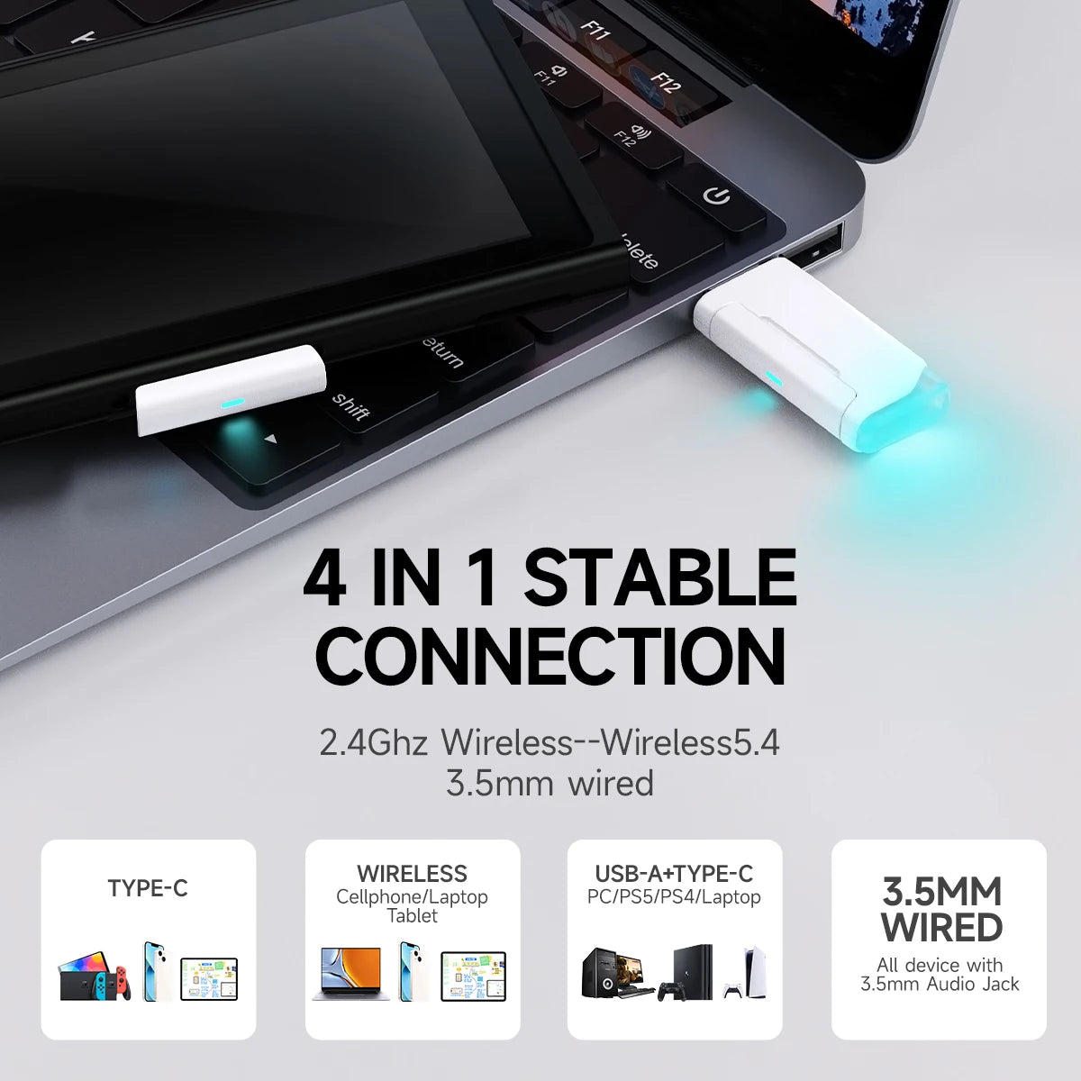 Picun Wireless Gaming Headset with Enc Microphone and Low Latency