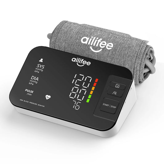 AILIFEE Upper Arm Blood Pressure Monitors for Home Use, Blood Pressure Cuff arm, Large Backlit LED Display, Voice Broadcast, 2x90 Memory, AES-U632