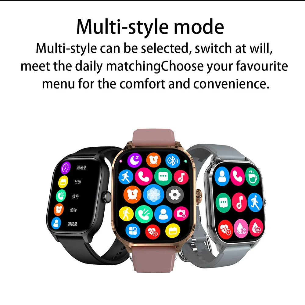 Bluetooth Call Smartwatch Android iOS Compatible Digital Fitness Tracker