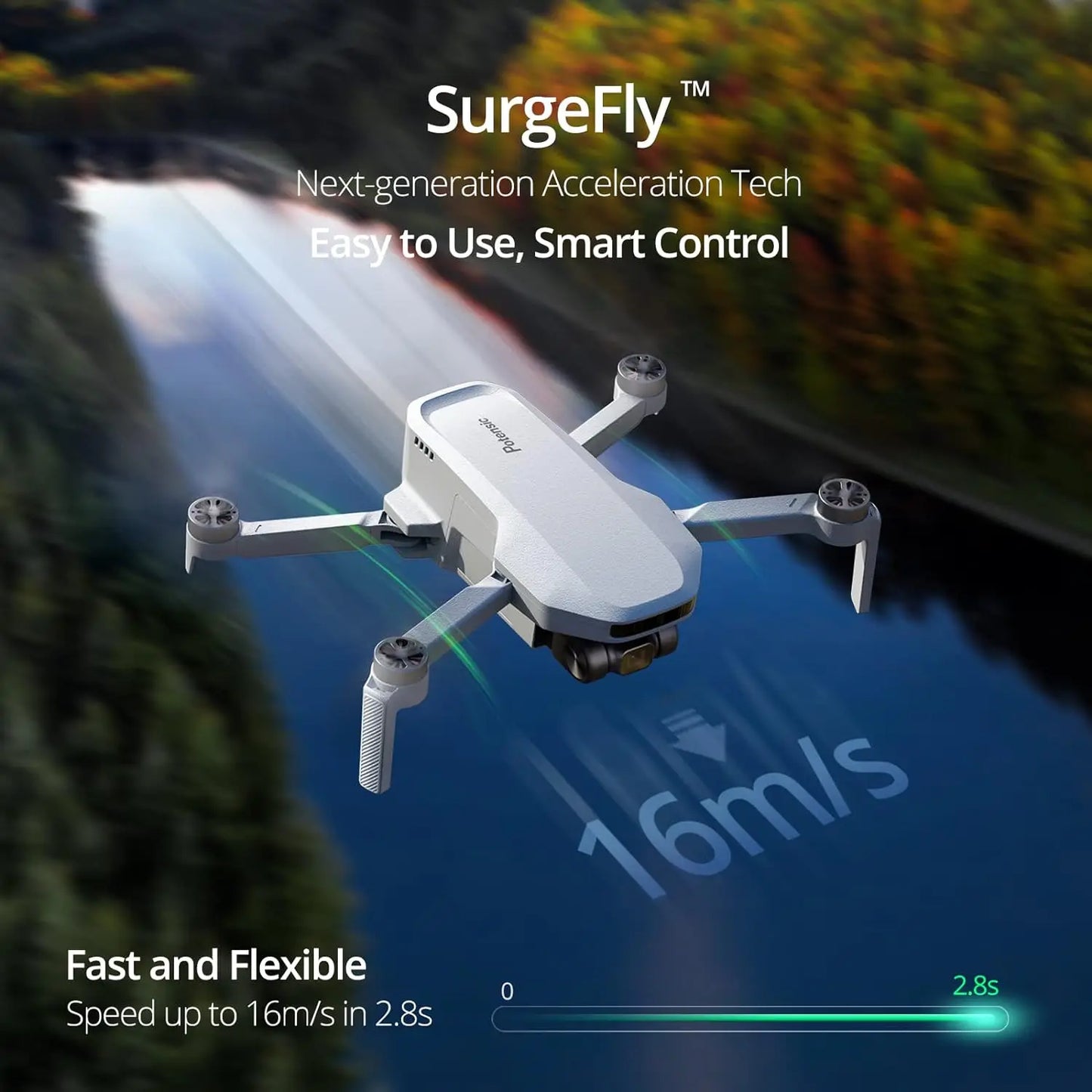 Potensic Drones Under 249g GPS Auto Return Single Axis Gimbal EIS Professional Drone Max 4-KM Waypoint Flight Follow Me-ATOM SE