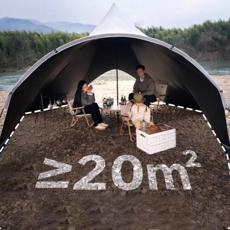 Outdoor Butterfly-shaped Sun Shelter Waterproof Portable Folding Shelter Large Camping Lightweight Tent Camp Travel Equipment