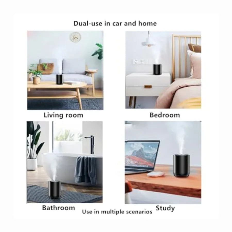 Car air freshener ultrasonic mist aromatherapy diffuser 50ML Fantasy Forest scent portable humidifier for car and home automati
