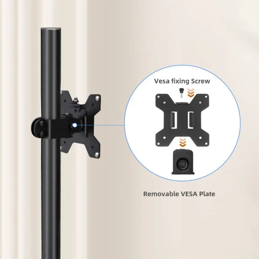 Vertically Stacked Dual Monitor Desk Mount Stand, Extra 3 Inch Stand, Fully Adjustable arm for 3-3 Inch LCD Screen Holds up to