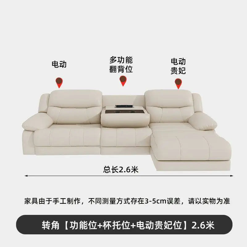 Living Room Electric Recliner Sofa Charger Ports Lounges Electric Recliner Sofa Sectional Massage Divano Soggiorno Furniture