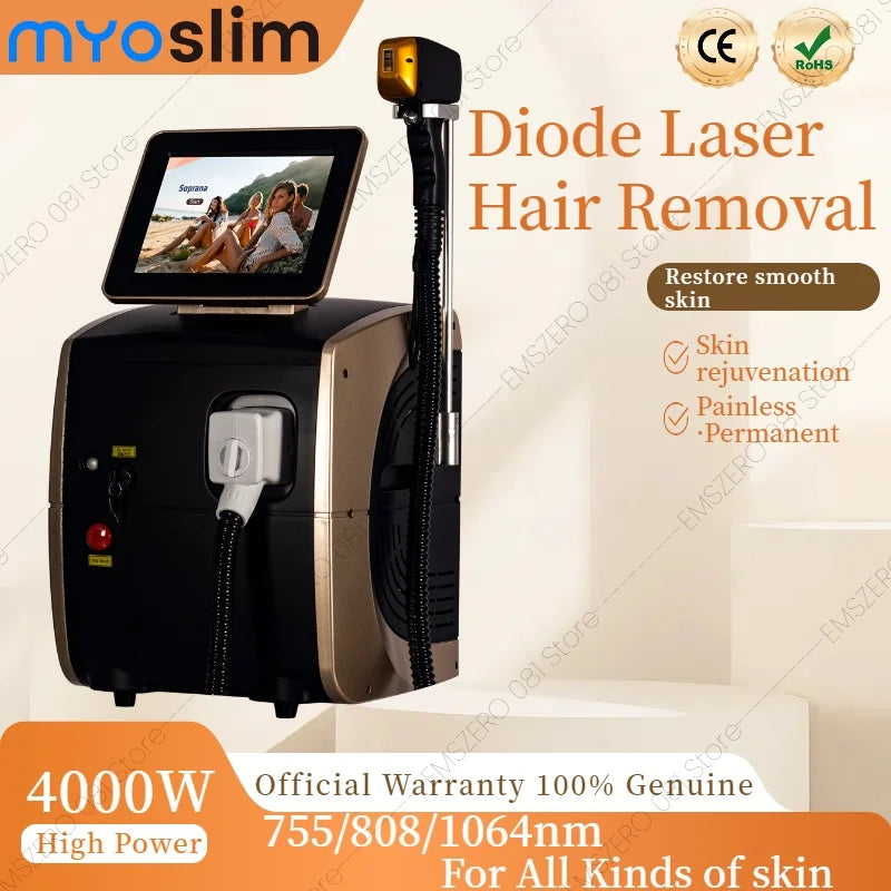 EMSZERO 5000W Diode Laser Hair Removal Machine 808nm Underarm
