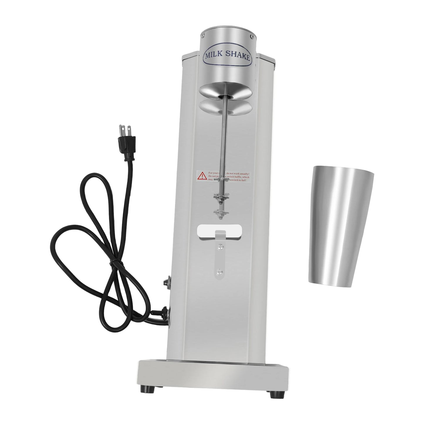 27oz Electric Drink Mixer Milkshake Maker Milk Frother 2 Speeds Stainless Steel Milkshake Double Head Electric Blender w/ PC Cup