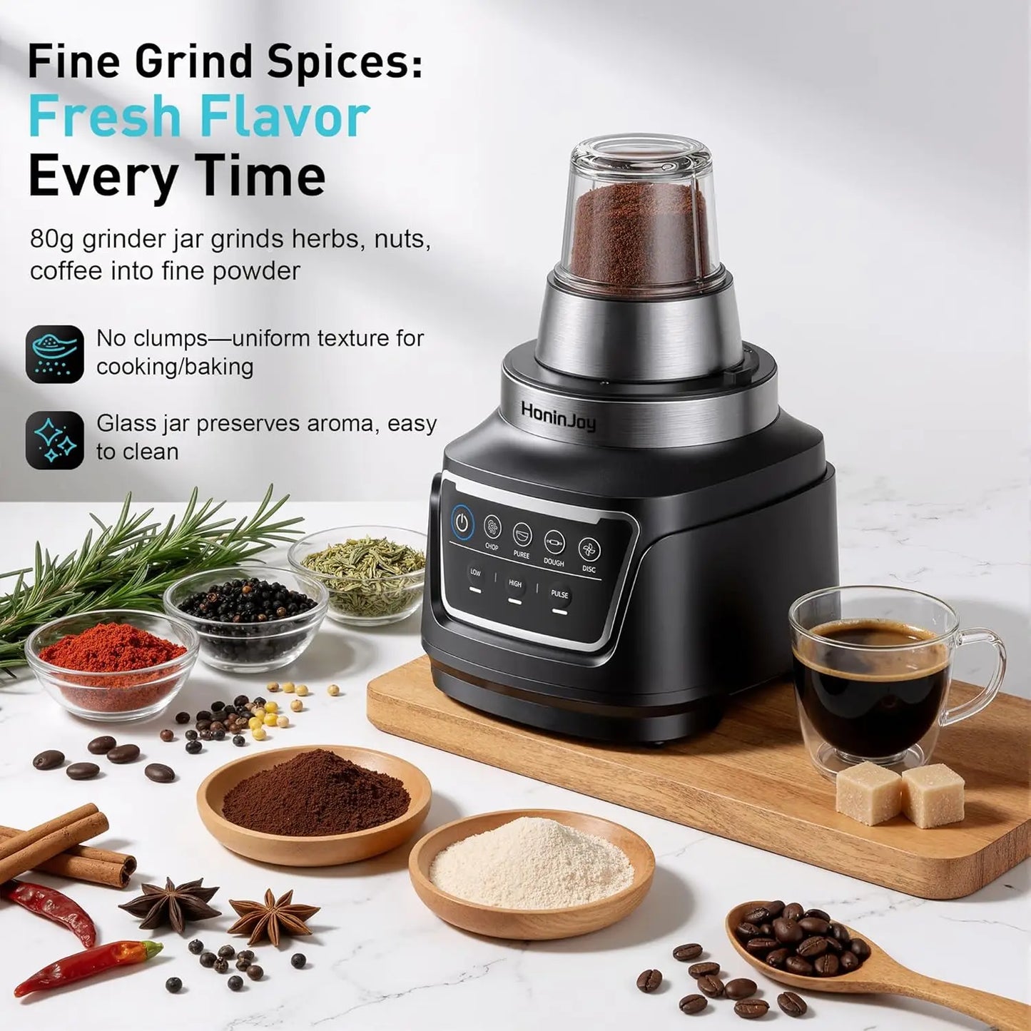 10-in-1 Blender & Food Processor: Smoothies, Ice Crush, Dough, Chop, Grind, Slice & Shred, Dishwasher Safe
