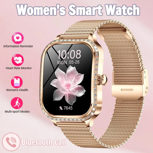 Women's Bluetooth Call Smartwatch With Curved Screen Waterproof