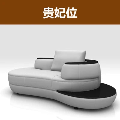 Linlamlim Luxury Modern Curved Leather Sofa Sectional