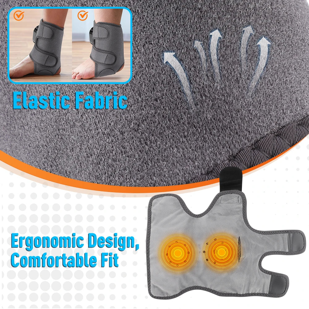 PASTSKY USB Rechargeable Electric Heating Foot Ankle Massager