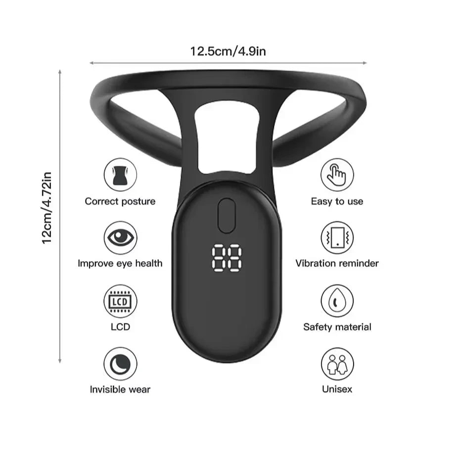 Smart Posture Corrector Miicro Vibration Posture Training Reminder Sensor Back Posture Neck Hump Corrector for Adult Kids