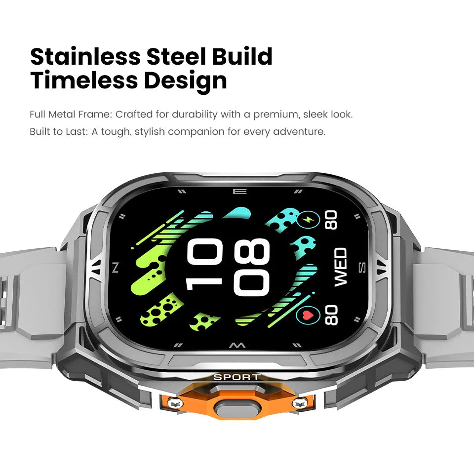 Luxury AMOLED Real GPS Smartwatch 5ATM Waterproof For Android