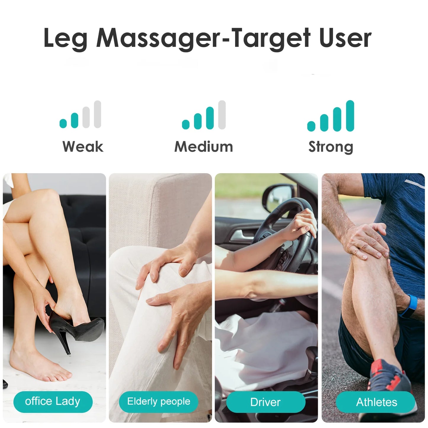 Sejoy Leg Air Compression Massager With Foot Heat Calf Massage