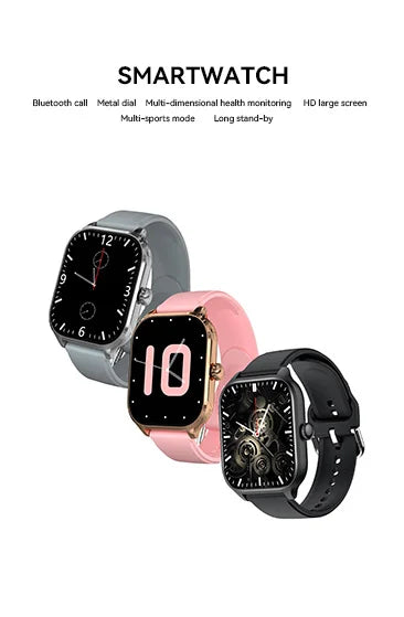 Bluetooth Call Smartwatch Android iOS Compatible Digital Fitness Tracker