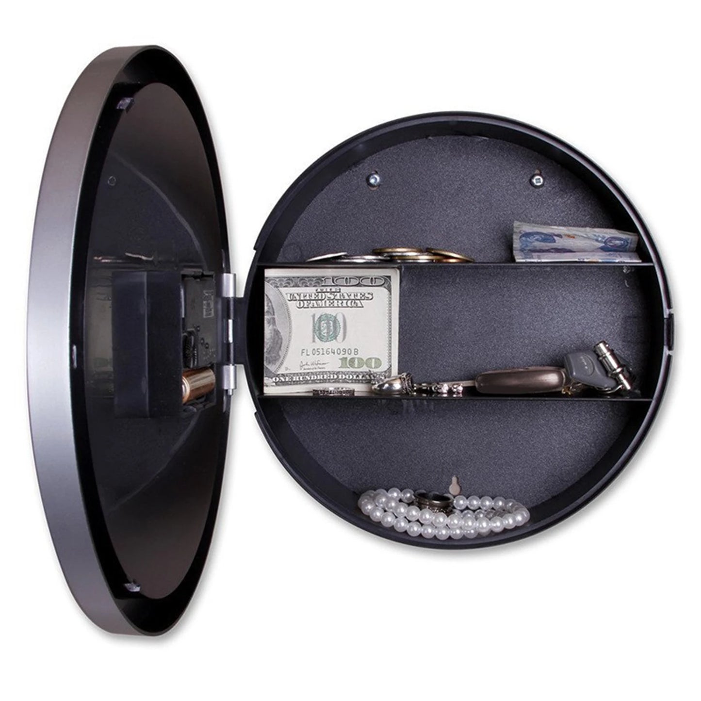 Hidden Money Wall Clock With Secret Jewelry Compartment