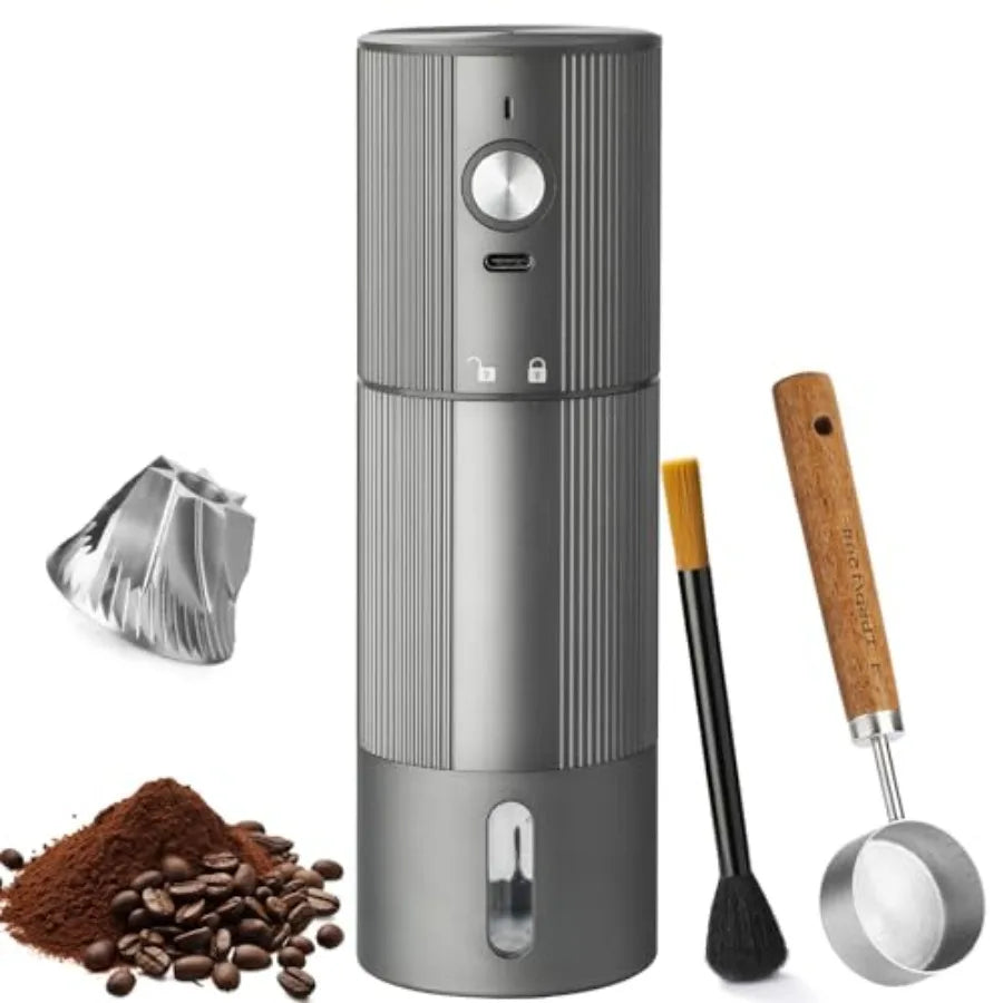 SHXI Portable Electric Burr Coffee Grinder 45 Adjustable Settings
