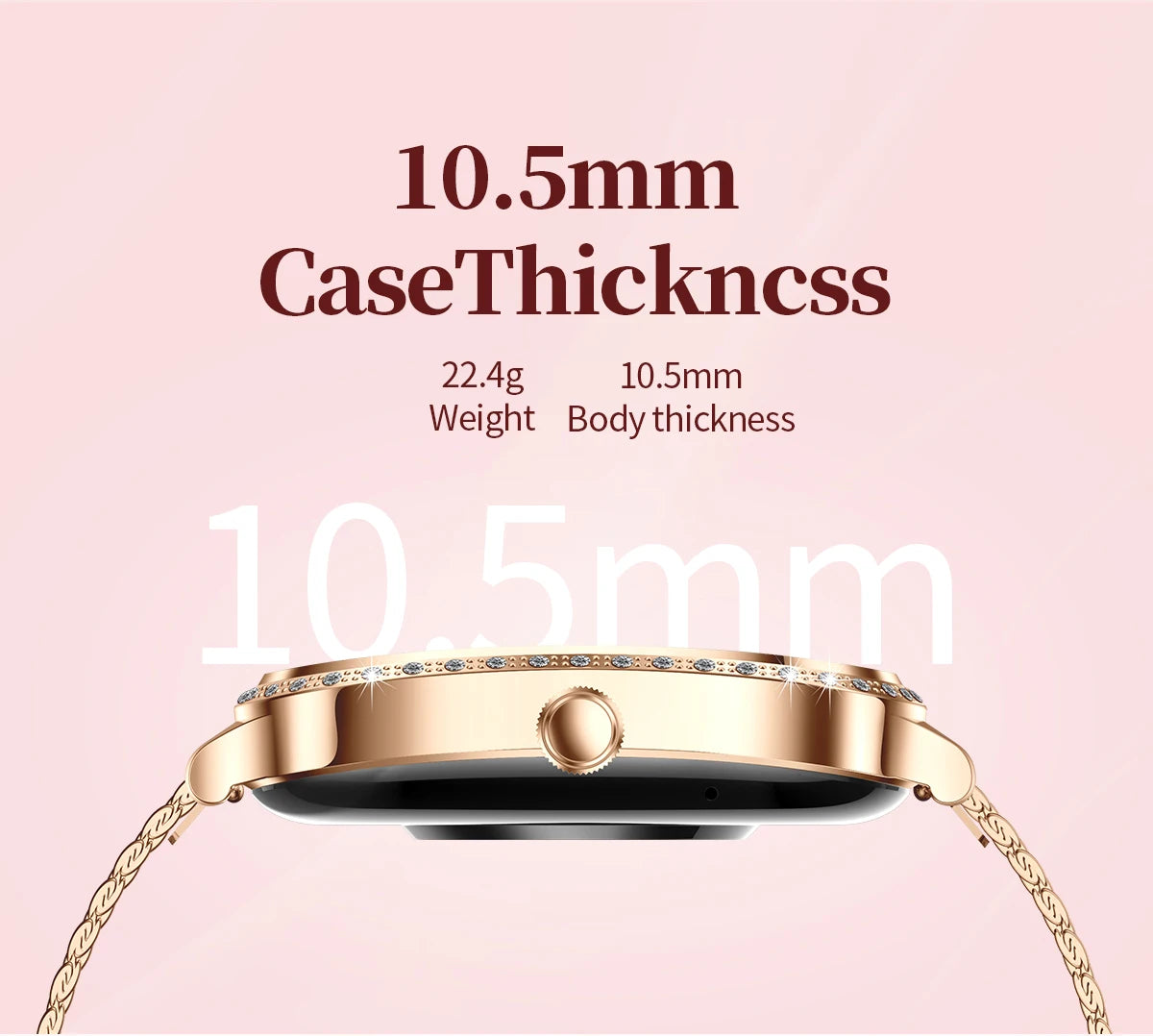 Women's Bluetooth Call Smartwatch With Curved Screen Waterproof