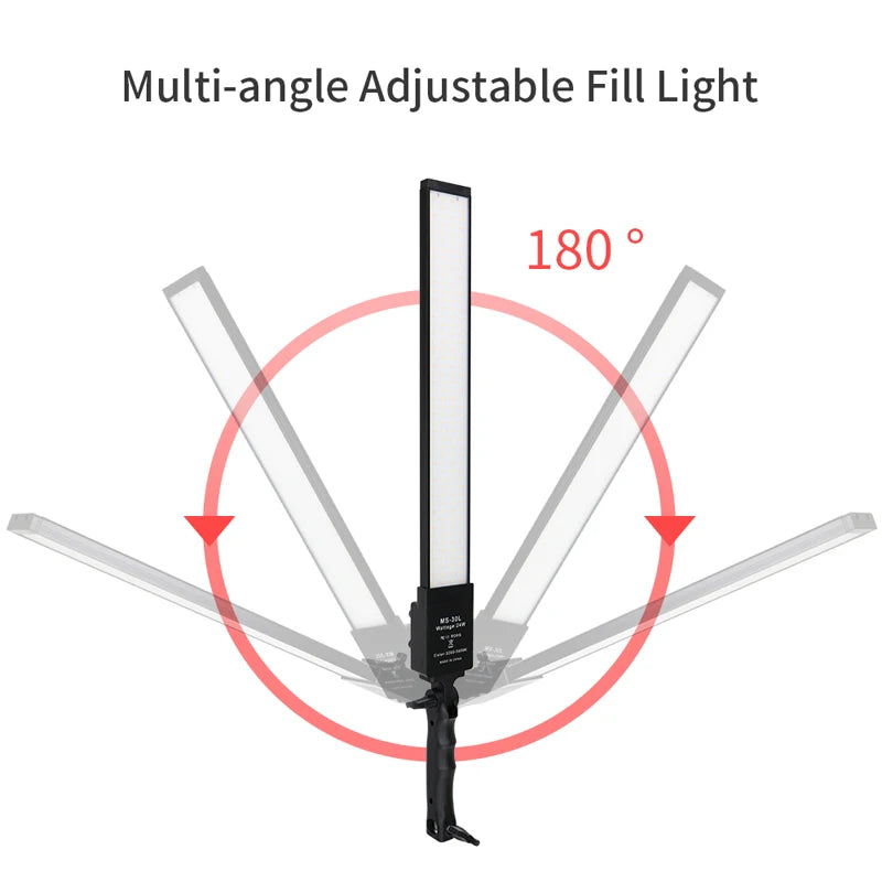 Photography Studio LED Lighting Kit Dimmable LED Video Light Handheld Fill Light With Light Stand 24W 3200K-5500K Photographic
