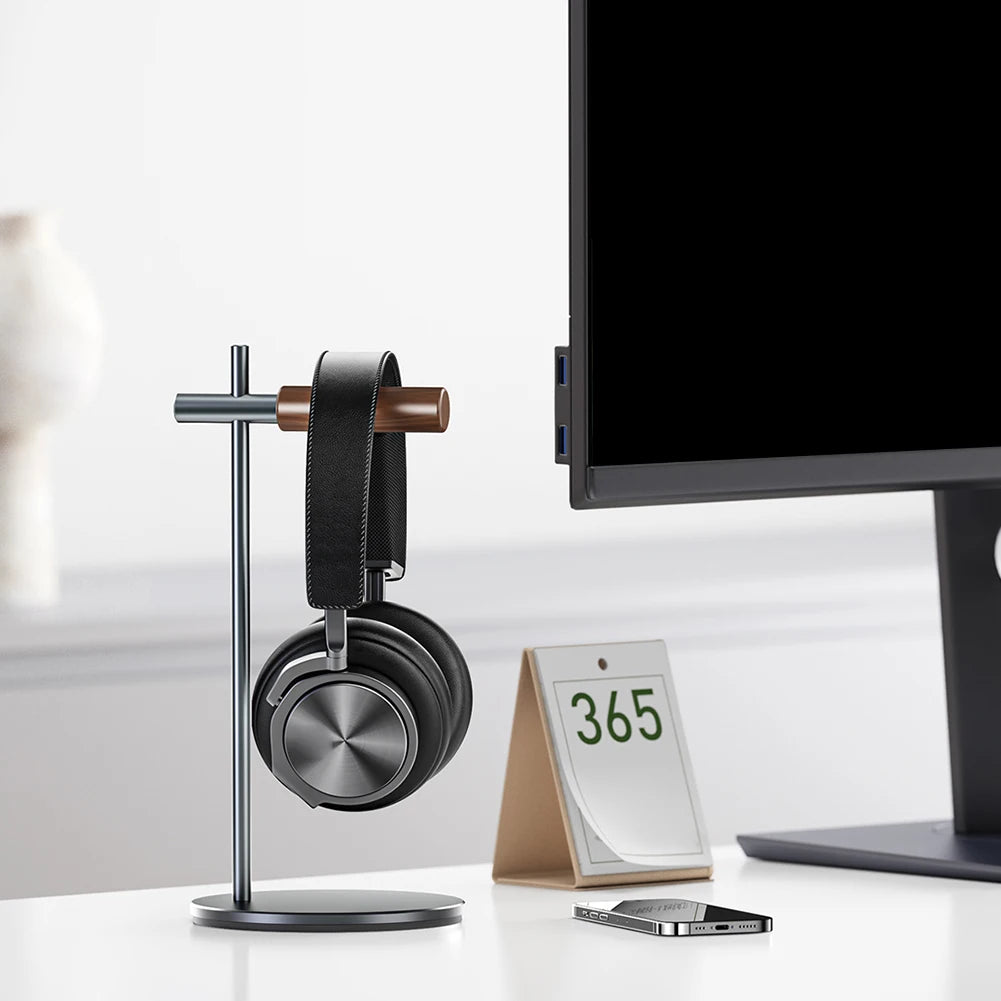 Aluminium Alloy Headphone Stand Non-Slip Desk Earphone Stand Gaming Headset Stand Rack for Airpods Max/HyperX/Beats/Sennheiser