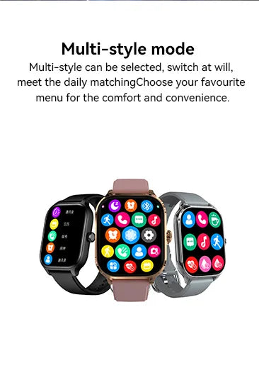 Bluetooth Call Smartwatch Android iOS Compatible Digital Fitness Tracker