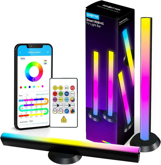 Smart LED Light Bars, 14 Inches RGB TV Backlights with Music Sync, Gaming Room Decor