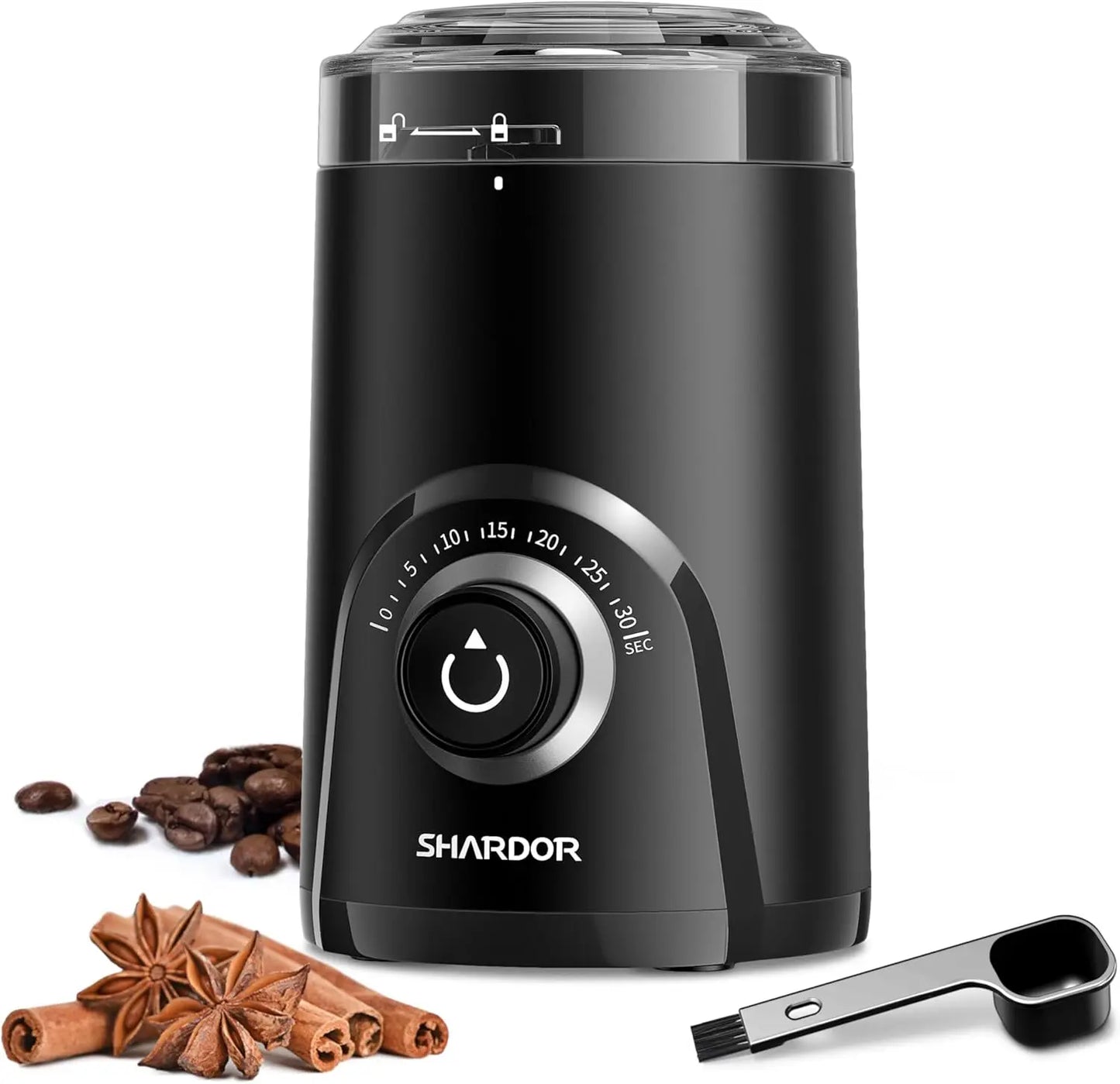 XMSJ Electric Super Silent Blade Coffee Grinder Timed Grind Control