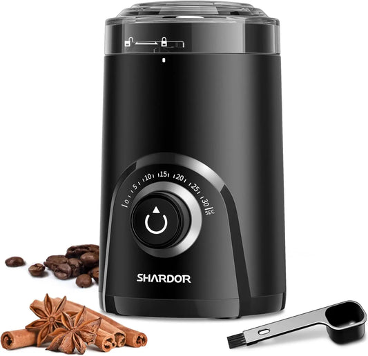 XMSJ Electric Super Silent Blade Coffee Grinder Timed Grind Control