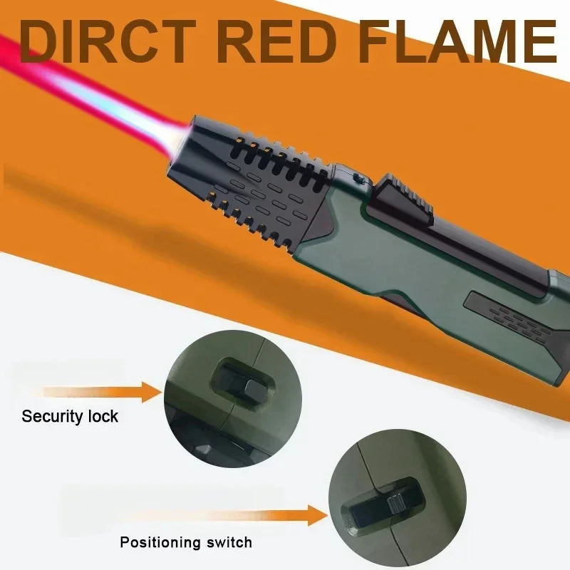 TopFlames Windproof Butane Torch Lighter 1300 Degree Red Jet Flame