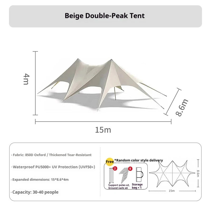 Outdoor Waterproof Stretch Canopy Tent Oxford Fabric Sun Shelter for Wedding Parties Exhibitions Glamping Trade Show Tent