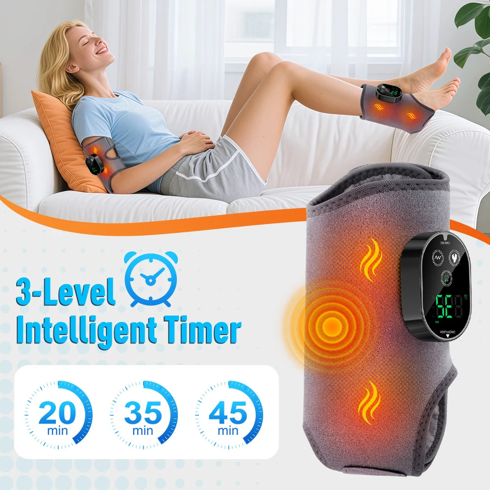 PASTSKY USB Rechargeable Electric Heating Foot Ankle Massager