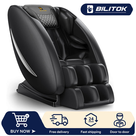 Massage Chair Recliner with Zero Gravity, Full Body Massage Chair with Heating, Airbags, Bluetooth Speaker, Foot Roller