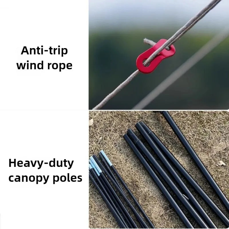 Outdoor Butterfly-shaped Sun Shelter Waterproof Portable Folding Shelter Large Camping Lightweight Tent Camp Travel Equipment
