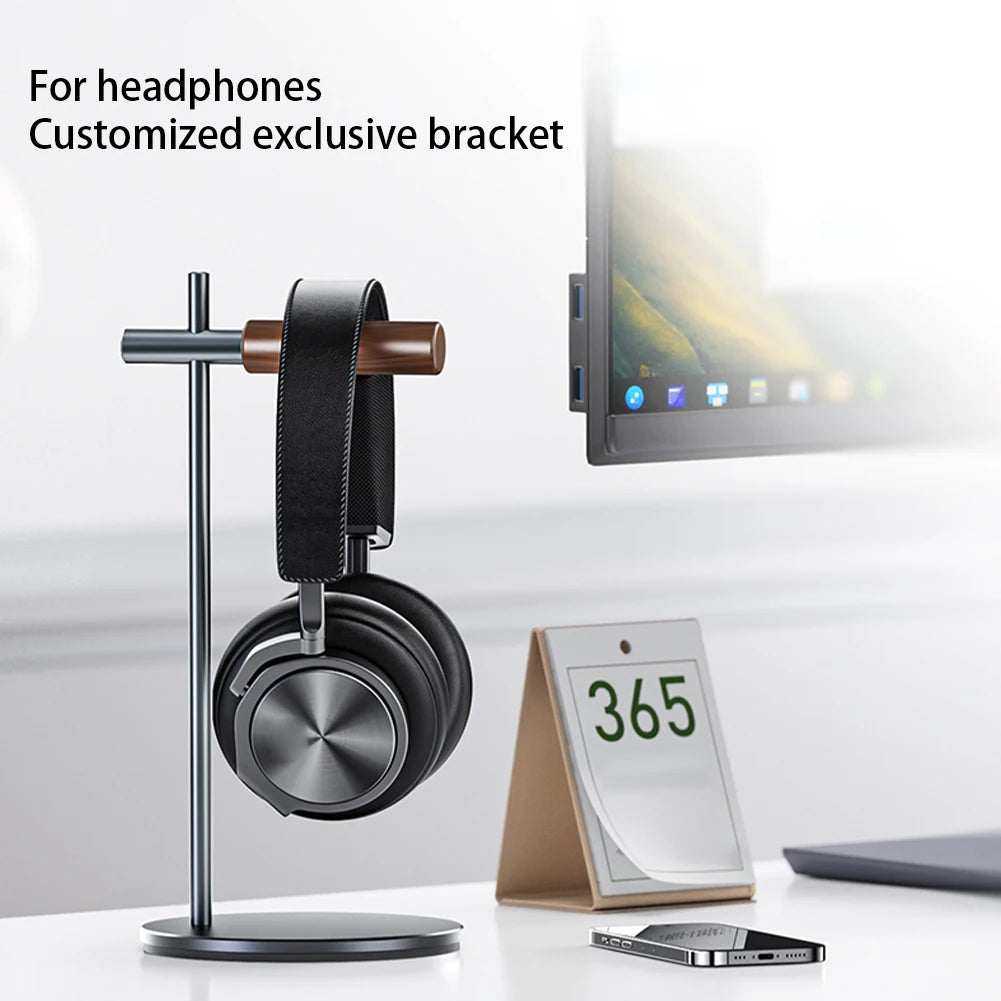 Aluminium Alloy Headphone Stand Non-Slip Desk Earphone Stand Gaming Headset Stand Rack for Airpods Max/HyperX/Beats/Sennheiser