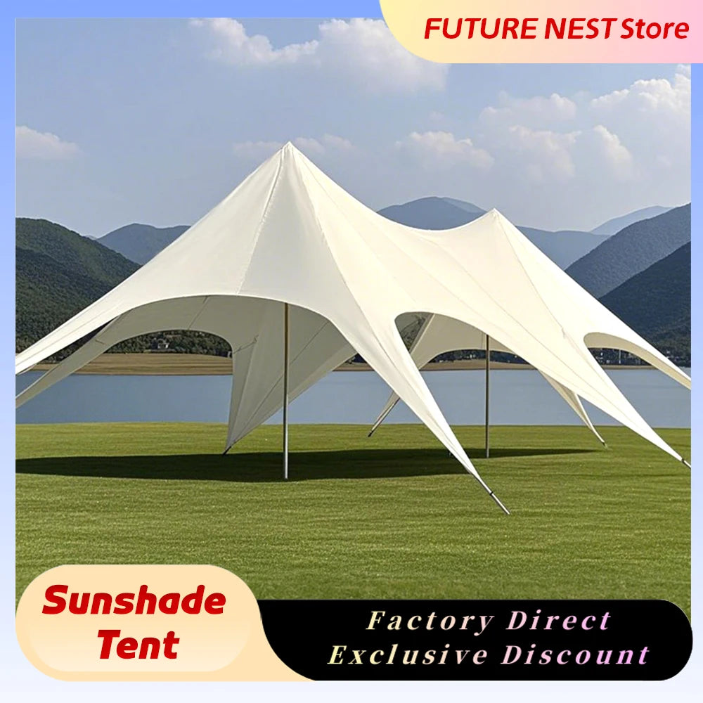 Outdoor Waterproof Stretch Canopy Tent Oxford Fabric Sun Shelter for Wedding Parties Exhibitions Glamping Trade Show Tent