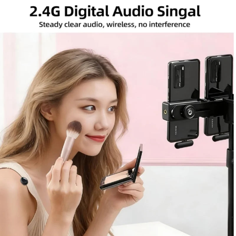 Wireless Mini Microphone AI Noise Cancellation - 48kHz/24bit Studio Sound, 35Hours Battery, USB-C Lapel Lavalier Mic for iPhone, Android, Computer, Content Creators, YouTube, Streaming & Interviews